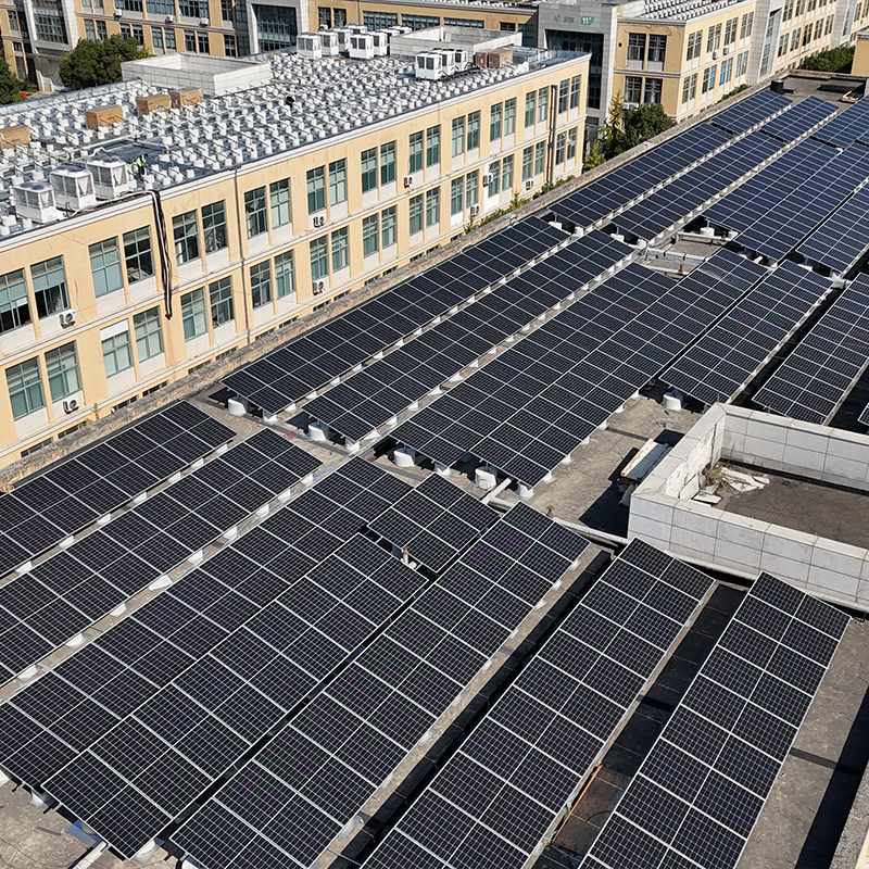 Sistema de montagem fotovoltaica de telhado plano